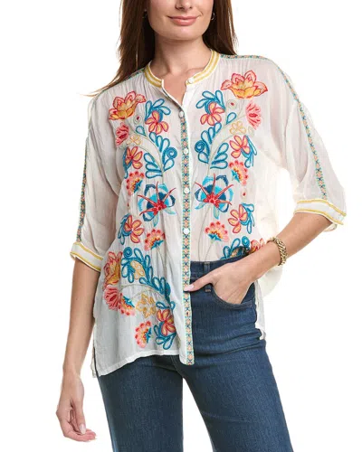 Johnny Was Dnu  Audrey Shirt In Blue