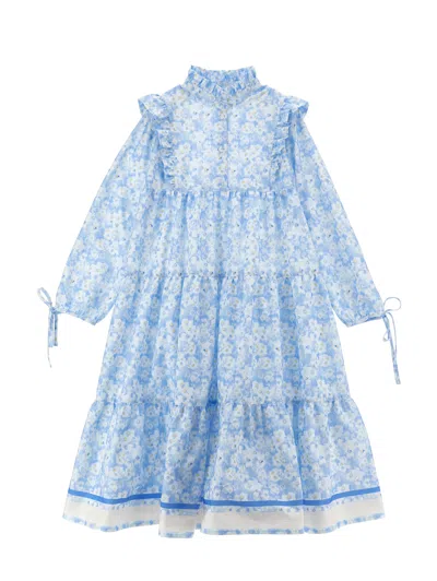 Philosophy Di Lorenzo Serafini Philosophy Kids  Romantic Floral Chiffon Dress In Multi