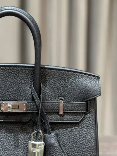 Pre-owned Hermes 2023 Birkin 25 Handbag In Black