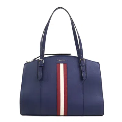 Pre-owned Bally Navy Leather Shoulder Bag ()