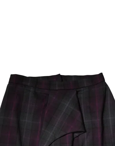 Bencivenga Multicolor Checkered Ruffle High Waist Mini Skirt In Multi