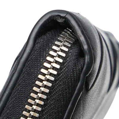 Pre-owned Bottega Veneta Black Leather Long Wallet (bi-fold) ()