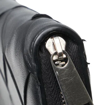 Pre-owned Bottega Veneta Black Leather Long Wallet (bi-fold) ()