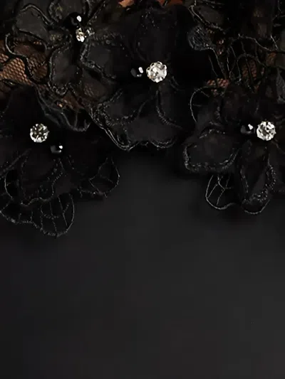 Tadashi Shoji Sone Floral Embellished Mini Dress In Black
