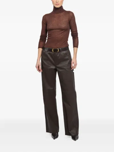 Sprwmn Americano Pocket-detail Trousers In Brown
