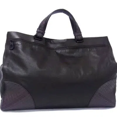 Pre-owned Bottega Veneta Dark Brown Leather Handbag Shoulder Bag Tote Bag ()