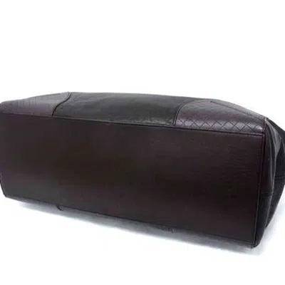 Pre-owned Bottega Veneta Dark Brown Leather Handbag Shoulder Bag Tote Bag ()