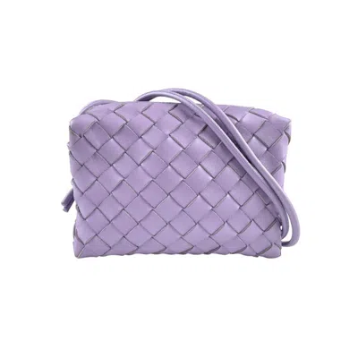 Pre-owned Bottega Veneta Purple Intrecciato Shoulder Bag ()