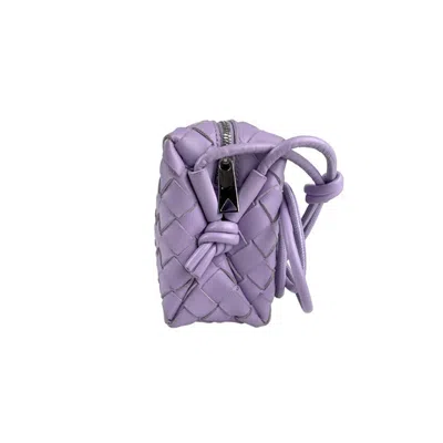 Pre-owned Bottega Veneta Purple Intrecciato Shoulder Bag ()