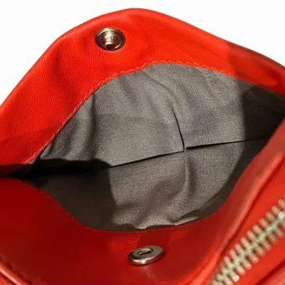 Pre-owned Bottega Veneta Red Color Intrecciato Coin Purse/coin Case ()