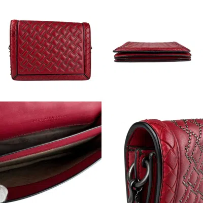 Pre-owned Bottega Veneta Red Color Leather Shoulder Bag ()
