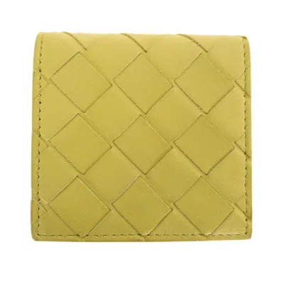 Pre-owned Bottega Veneta Yellow Leather Coin Purse/coin Case ()