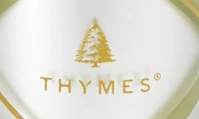 Thymes Frasier Fir Frosted Plaid Votive Trio In Green