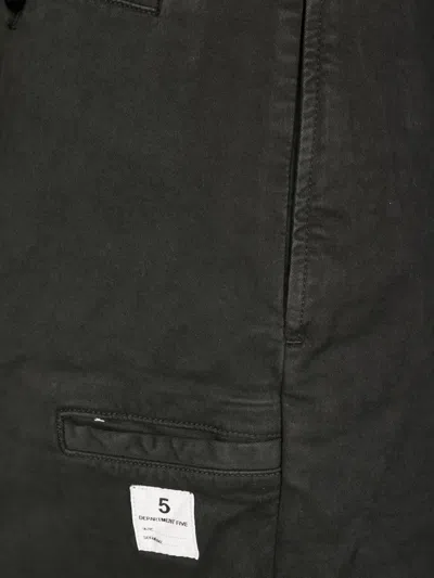 Department Five Pressed-crease Chino Trousers In Black
