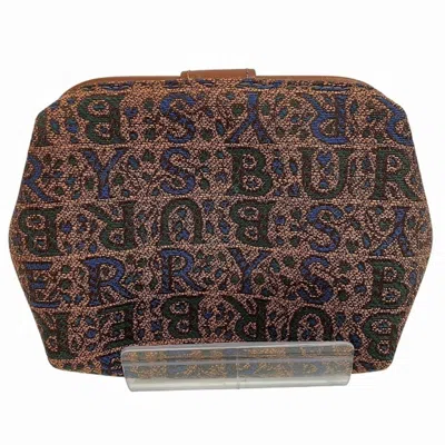 Pre-owned Burberry Brown Jacquard Leather Coin Purse/coin Case ()