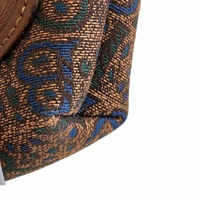 Pre-owned Burberry Brown Jacquard Leather Coin Purse/coin Case ()