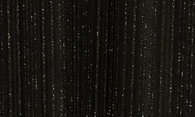 Connected Apparel Lurex Mesh Midi Dress In Black