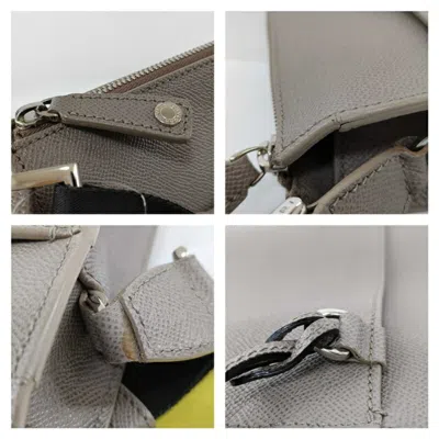 Pre-owned Bvlgari Grayish Leather Messenger Bag Shoulder Bag ()