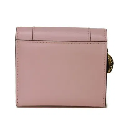 Pre-owned Bvlgari Pink Leather Wallet (tri-fold) ()
