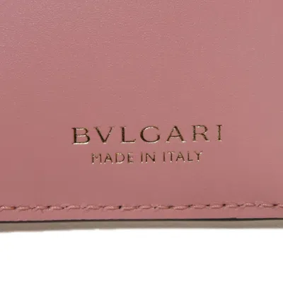 Pre-owned Bvlgari Pink Leather Wallet (tri-fold) ()