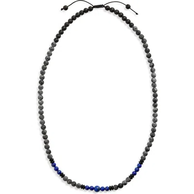 Caputo & Co Spirit Beaded Necklace In Black