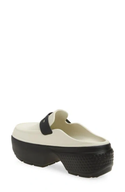 Crocs Platform-heel Slippers In White