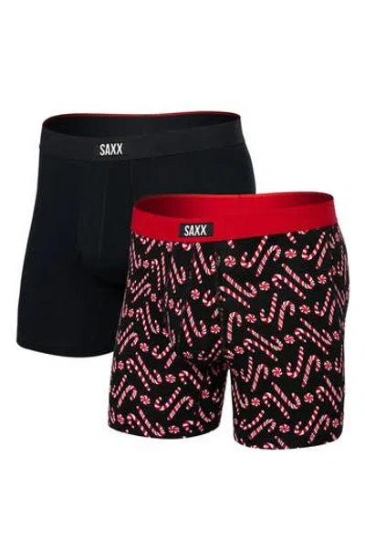 Saxx Assorted 2-pack Vibe Xtra Soft Comfort Boxer Briefs In Multi