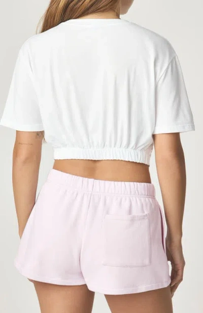 Florence By Mills Elasticized Back Crop T-shirt In White