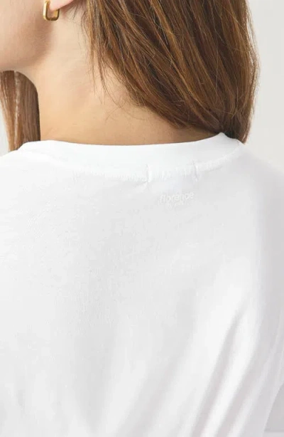 Florence By Mills Elasticized Back Crop T-shirt In White