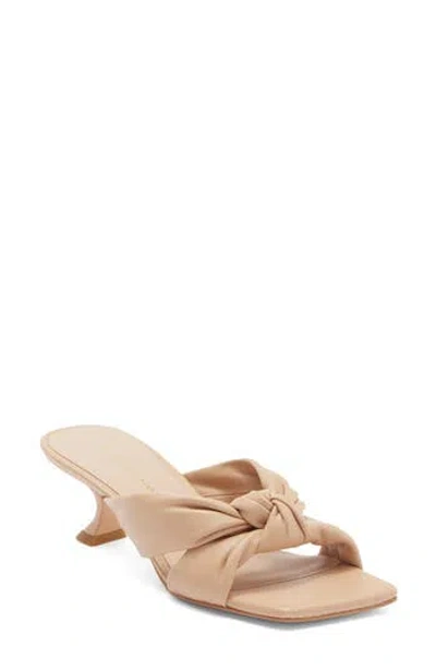 Stuart Weitzman Playa 50 Knot Kitten Heel Sandal In Brown