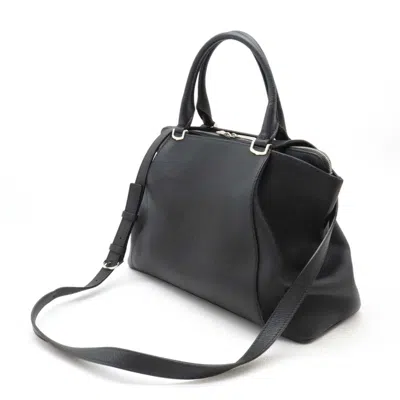 Pre-owned Cartier Black Leather Handbag Shoulder Bag Tote Bag ()