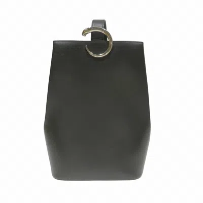Pre-owned Cartier Black Leather Shoulder Bag Sling Bag ()