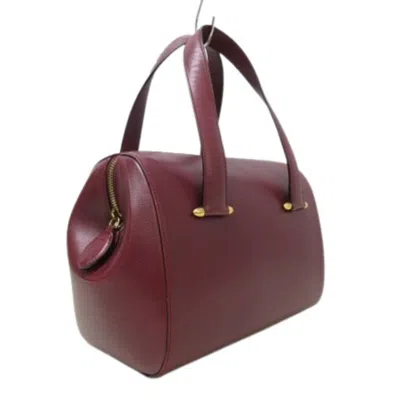 Pre-owned Cartier Bordeaux Leather Handbag Shoulder Bag Tote Bag ()