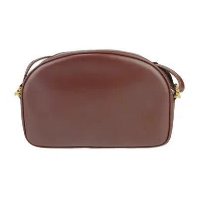 Pre-owned Cartier Bordeaux Leather Shoulder Bag ()