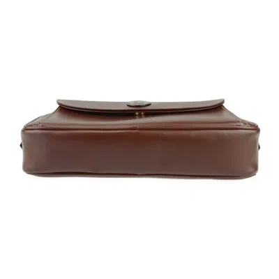 Pre-owned Cartier Bordeaux Leather Shoulder Bag ()