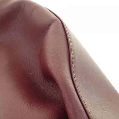 Pre-owned Cartier Bordeaux Leather Shoulder Bag ()