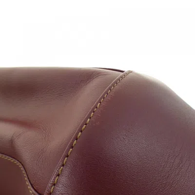 Pre-owned Cartier Bordeaux Leather Shoulder Bag ()