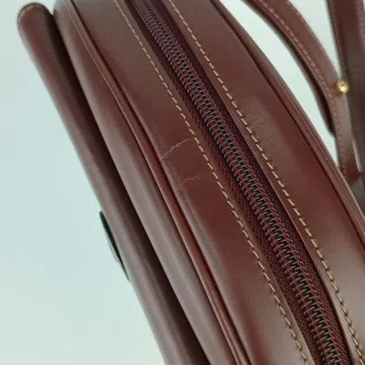 Pre-owned Cartier Bordeaux Leather Shoulder Bag ()