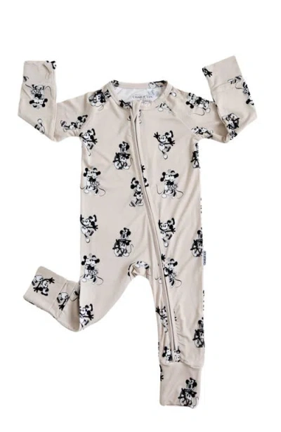 Charlie Lou Baby ® Steamboat Willie Double Zipper Convertible Romper In Gray