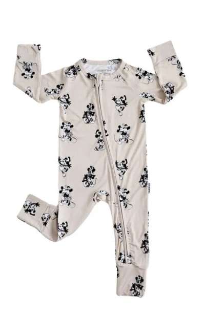 Charlie Lou Baby ® Steamboat Willie Double Zipper Convertible Romper In Gray