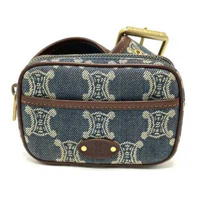 Pre-owned Celine Blue Denim Fanny Pack Pouch ()