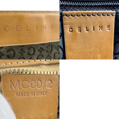 Pre-owned Celine Brown Khaki Suede Leather Clutch Bag Handbag ()