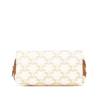 Pre-owned Celine Brown White Pvc Leather Shoulder Bag ()