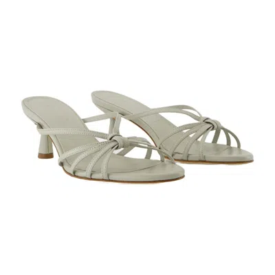 Aeyde Abby Low Heel Mules In Gray