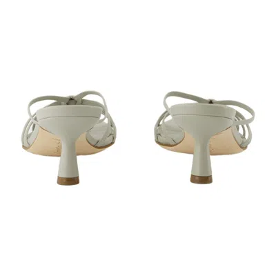 Aeyde Abby Low Heel Mules In Gray