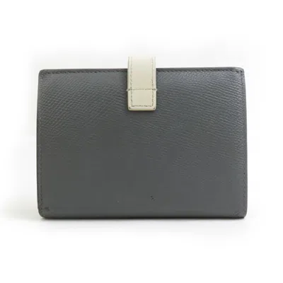 Pre-owned Celine Gray Ivory Leather Wallet (bi-fold) ()