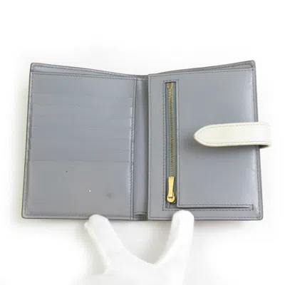 Pre-owned Celine Gray Ivory Leather Wallet (bi-fold) ()