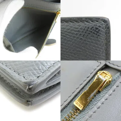 Pre-owned Celine Gray Ivory Leather Wallet (bi-fold) ()