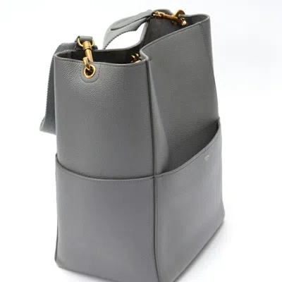 Pre-owned Celine Gray Leather Shoulder Bag ()