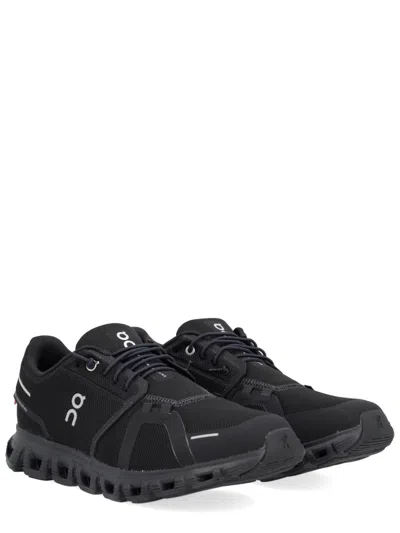 On Cloud 6 Sneakers With Rounded Toe In Black